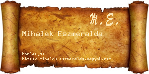 Mihalek Eszmeralda névjegykártya